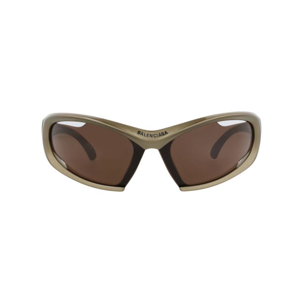 Balenciaga Shield-Frame Bio Injection Sunglasses Green Unisex-Adult